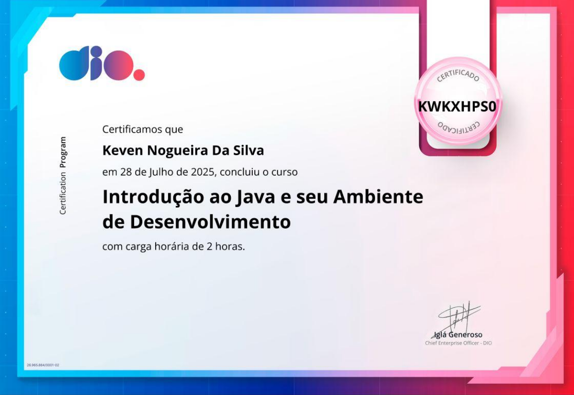 Certificado Banco de Dados