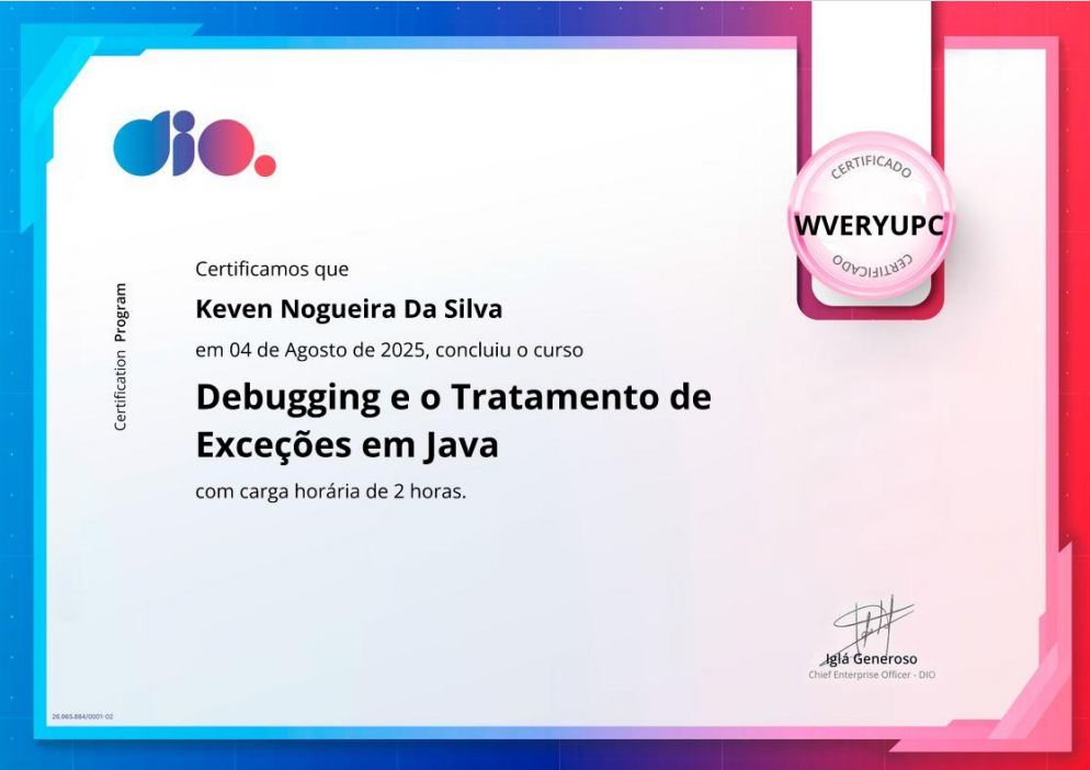 Certificado Abstração Java